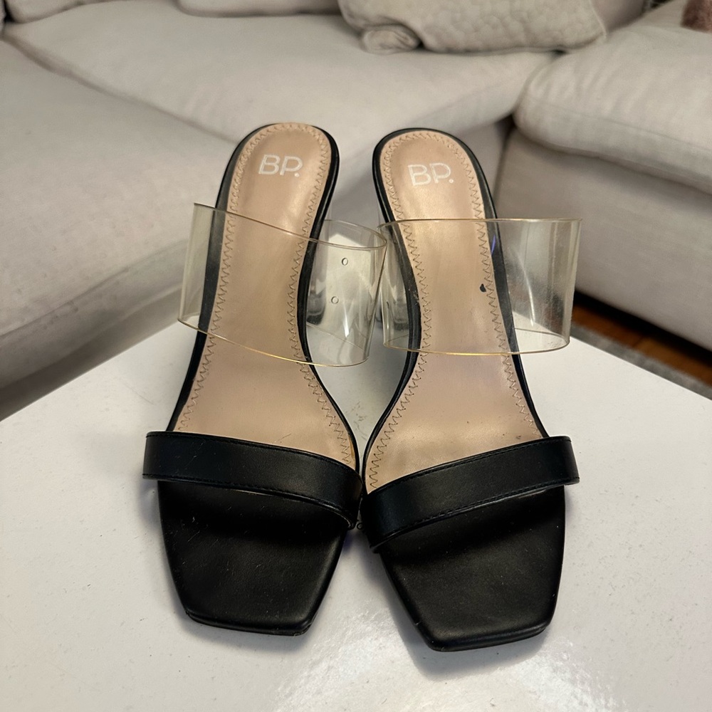 BP Black and Clear Women's Heels